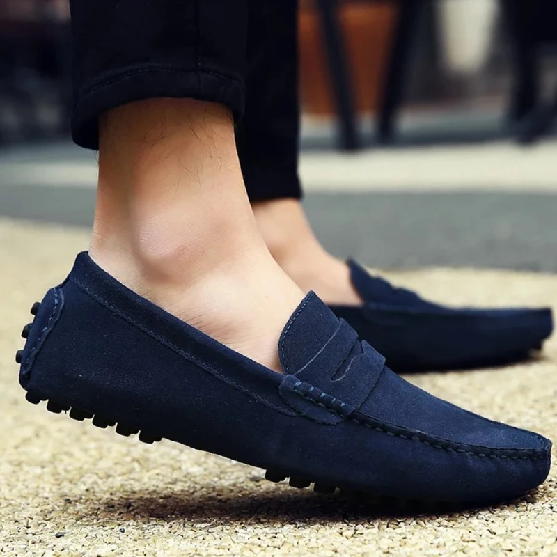 

Mens Casual Shoes Moccasins Slip On Men's Flats Fashion Men Male Driving Shoes Size 39-47 High Quality Leather Loafers