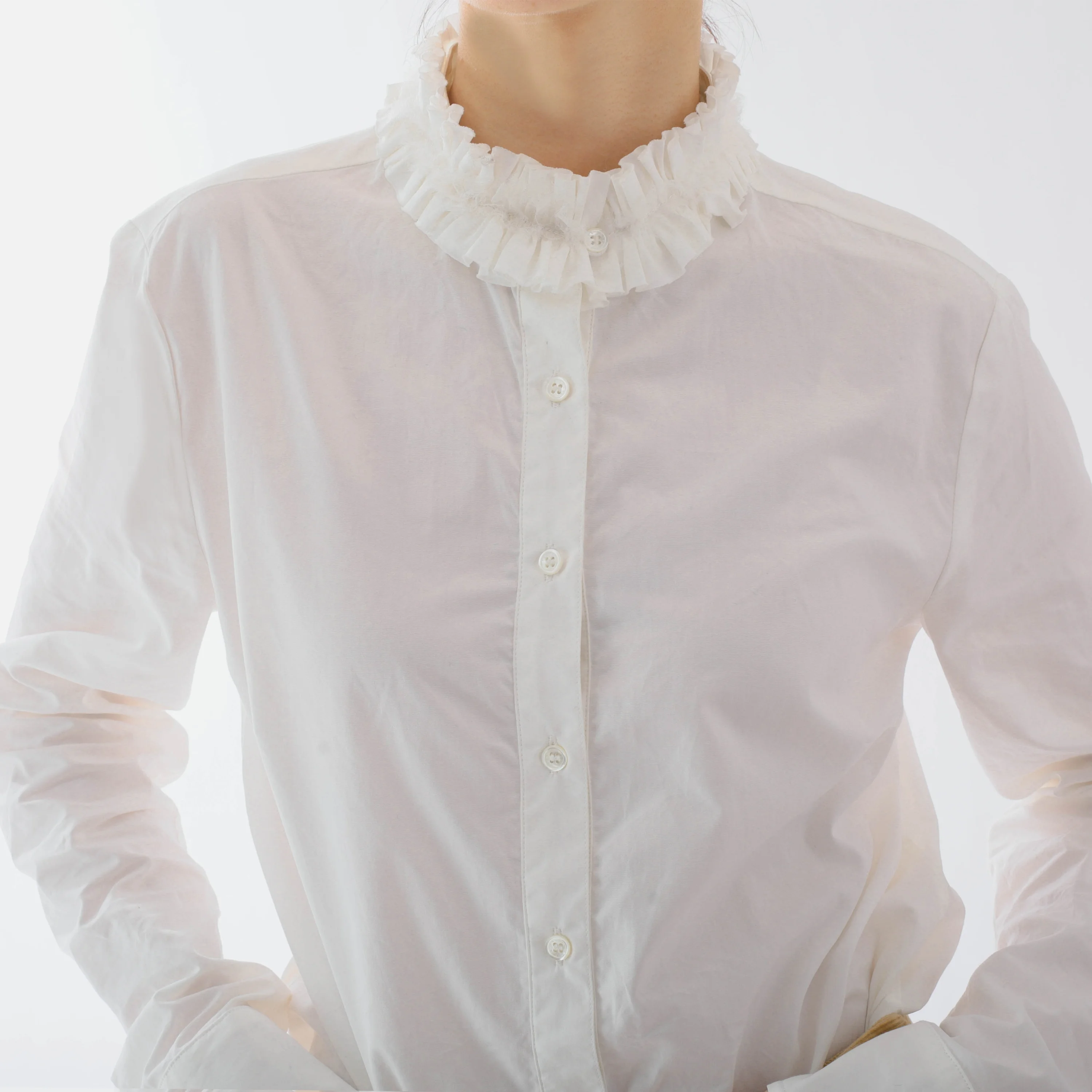 

Coudre винтажная одежда Long Sve Cotton irt в викторианском стиле с воротником для девочек, французская одежда прямого кроя, однотонная женская одежда