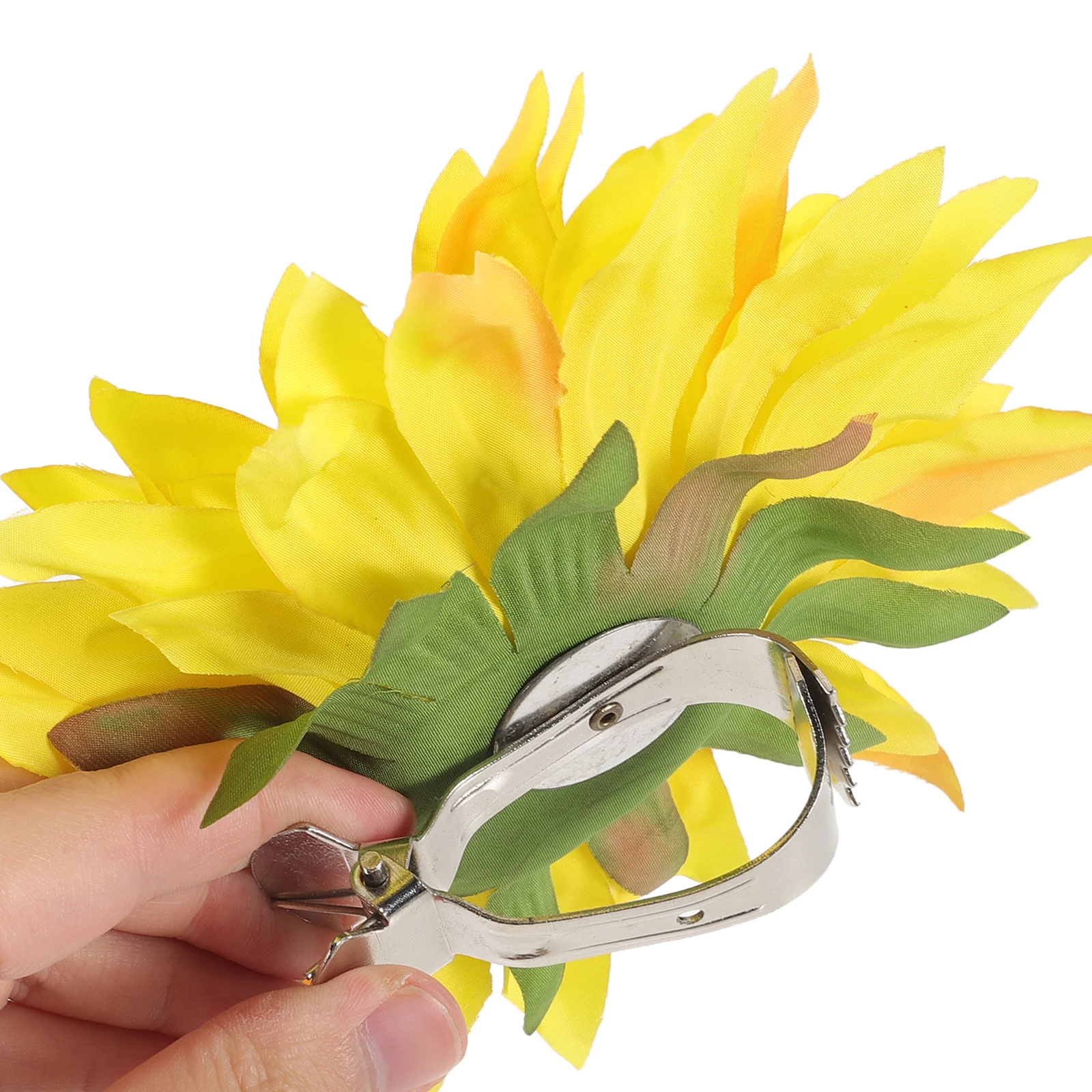 

2Pcs Classic Sunflower Design Curtain Accessories Metal and Cloth Made Drapery Binding Clip for Curtains Decor