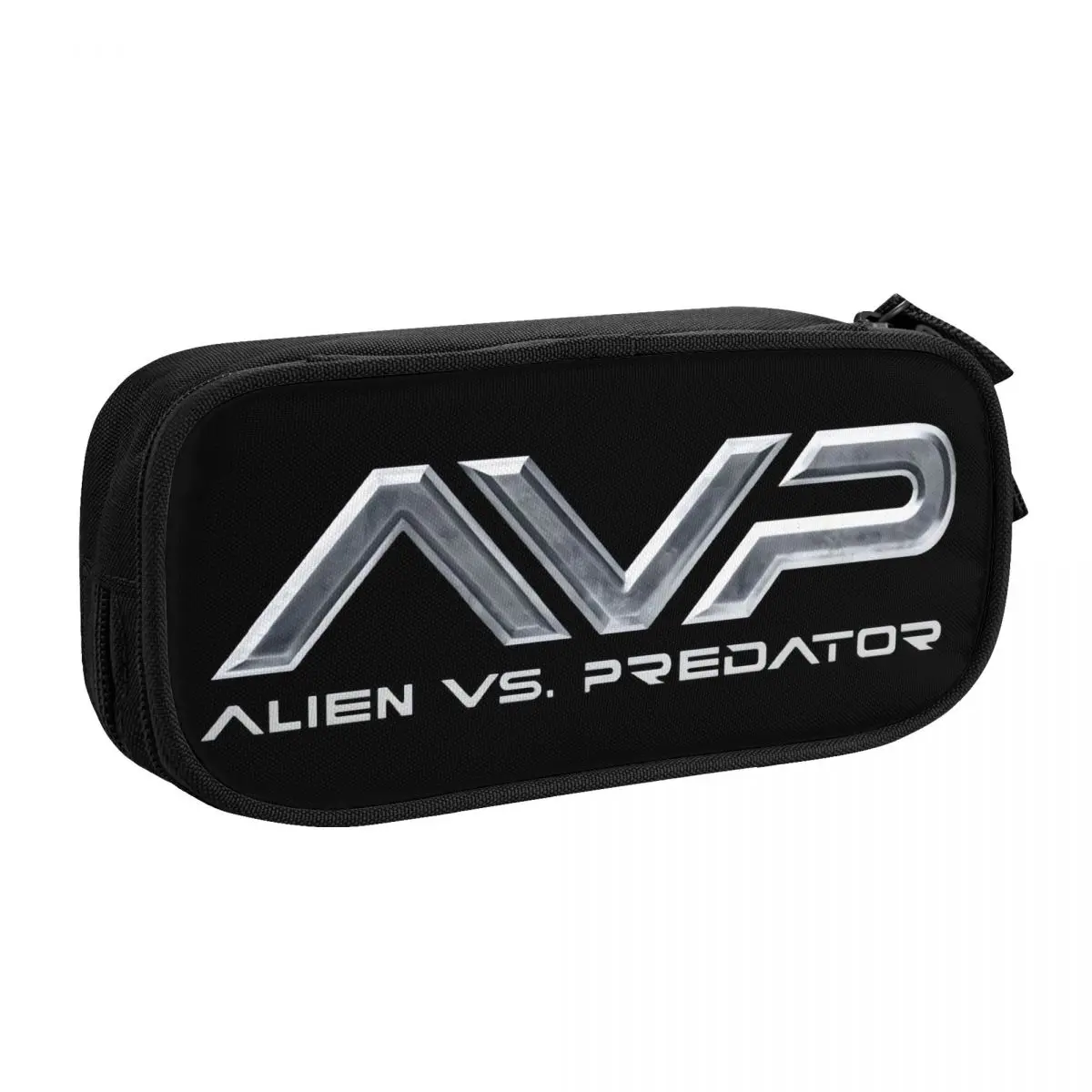 Custom Alien Predators Logo Pencil Cases for Science Fiction Horror Comics Large Capacity Pen Box Bag School Accessories