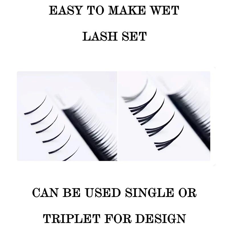 Winky Beauty 0.07 D Wet Eyelash Extension Manga Wispy Cosplay Type Spikes Lashes Extensions Volume Premade Fans Lashes Supplies