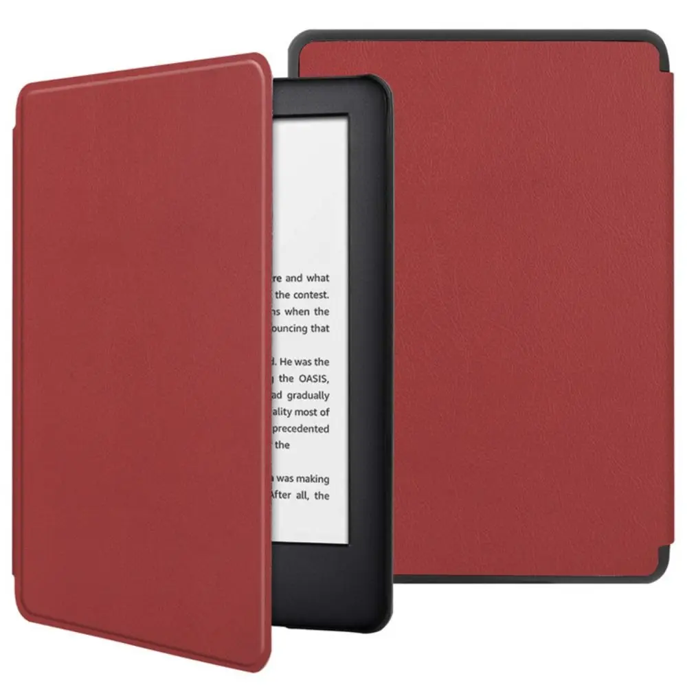 Premium 6 Inch E-Reader Case Auto Sleep/Wake Anti-fall Folio Cover Shockproof Leather Back Cover for Kindle Voyage