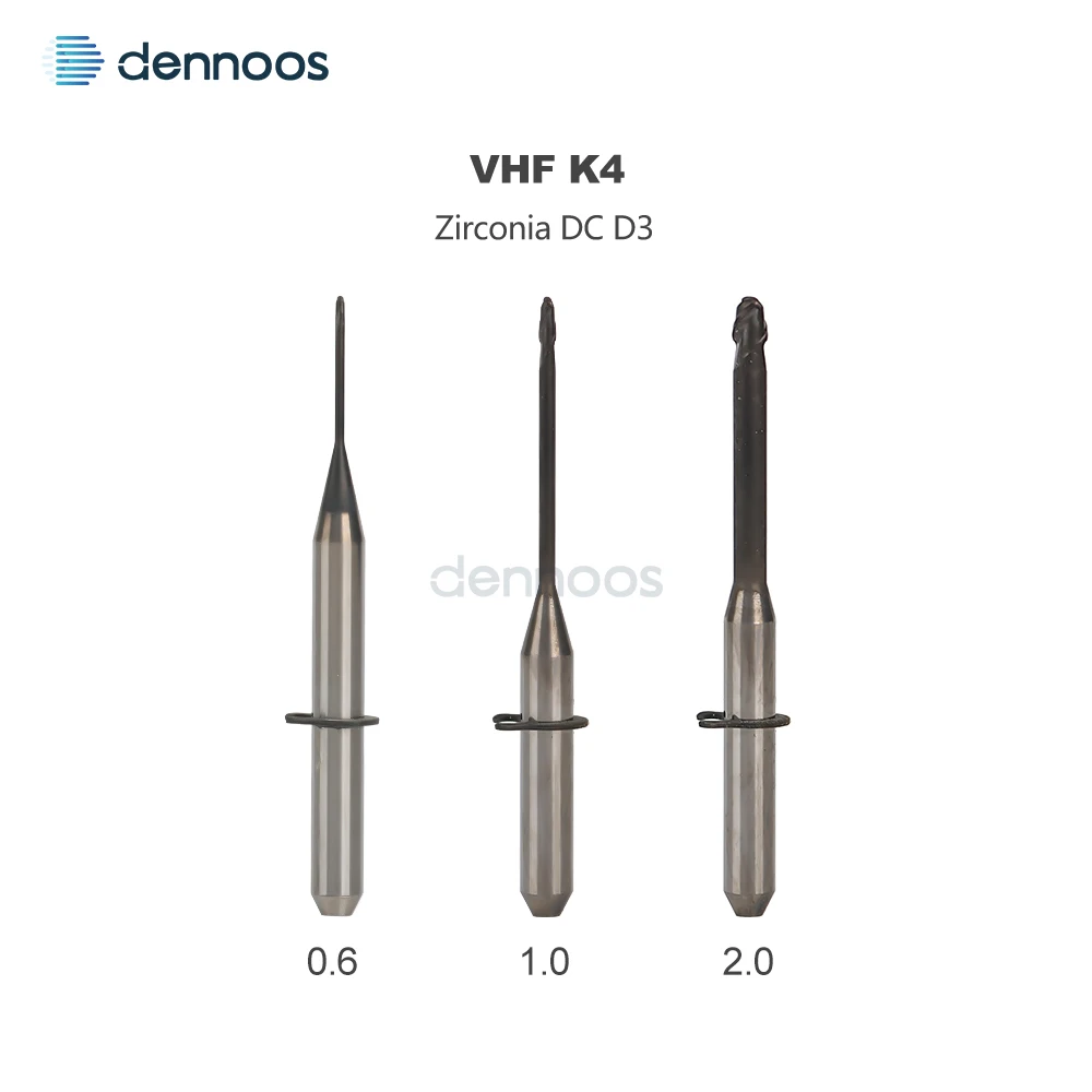 Dental-Zirkonoxid-Fräser D3/D4 mit DC-Beschichtung für alle Marken wie Amann/Sirona/ARUM/UP3D/Zirkonzahn/Roland/Yureca – Detail 1
