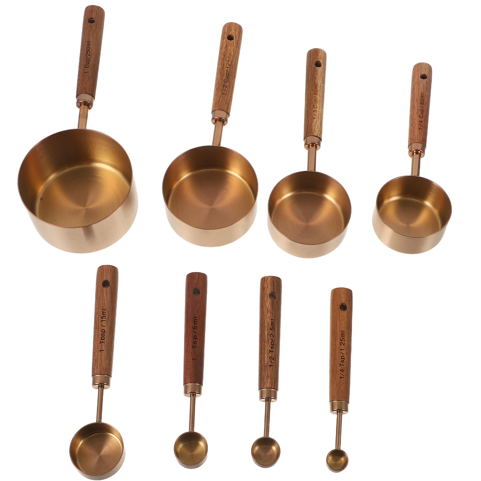 

8Pcs Stainless Steel Measuring Spoons Set Kitchen Nesting Teaspoons Coffee Scoop Baking Cooking Tools Leveler Spoons