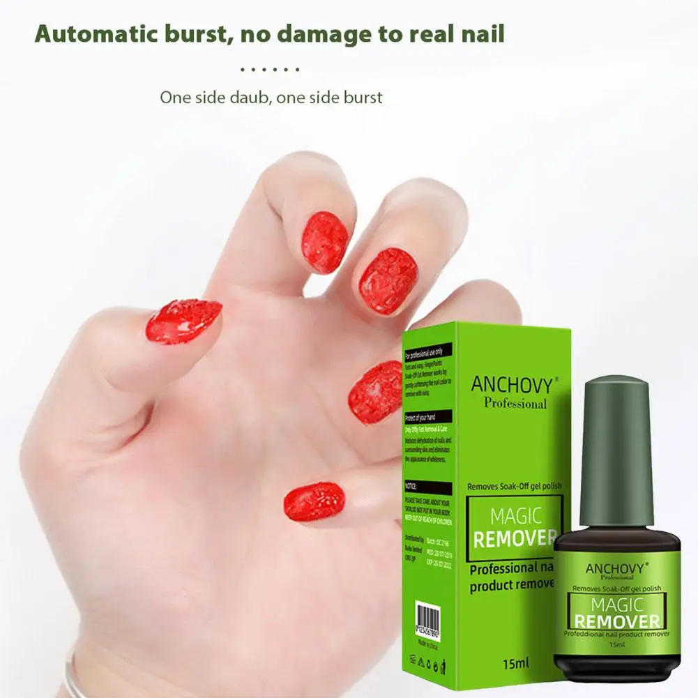 Removedor de Gel Polonês Magic Nail, Gel Polonês UV, Verniz Burst, Removedor Permanente, Magic Semi Gel Delete, L2J6, 15ml