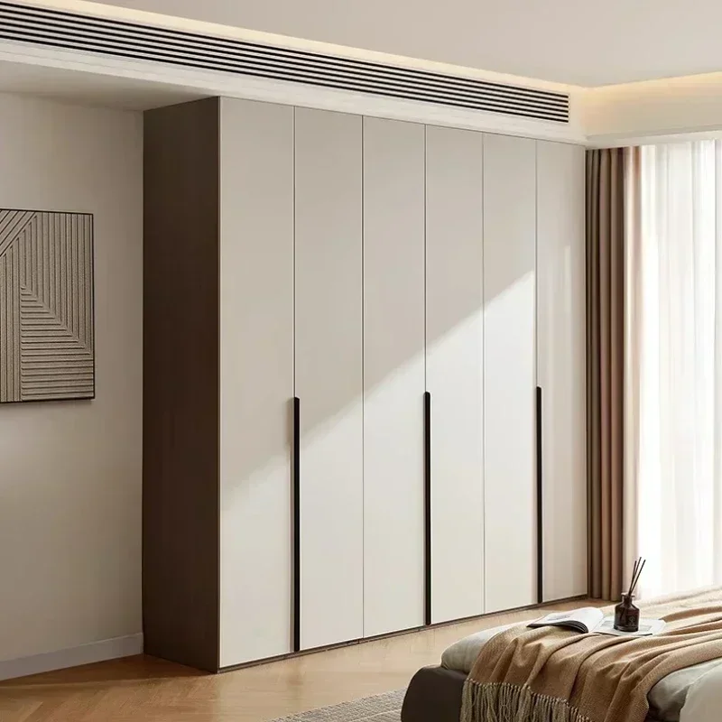 #Wardrobe Modern Flat Sliding Door With Drawers And Lights Wardrobes Big Italian Wardrobes Bedroom New Light Luxury Heightening