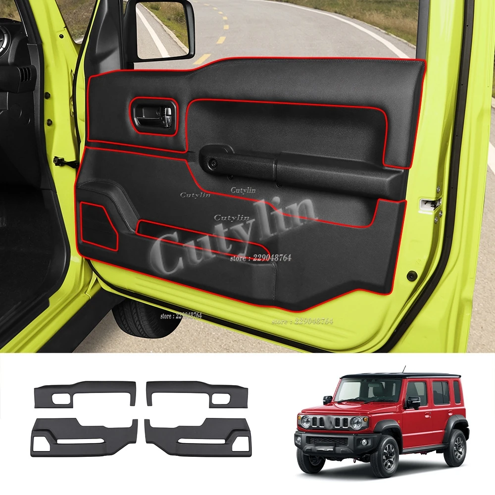 For SUZUKI Jimny Nomade 2025 2026 5door Leather Front Door Door Anti Kick Pad Interior Car Door Panel Protection Accessories