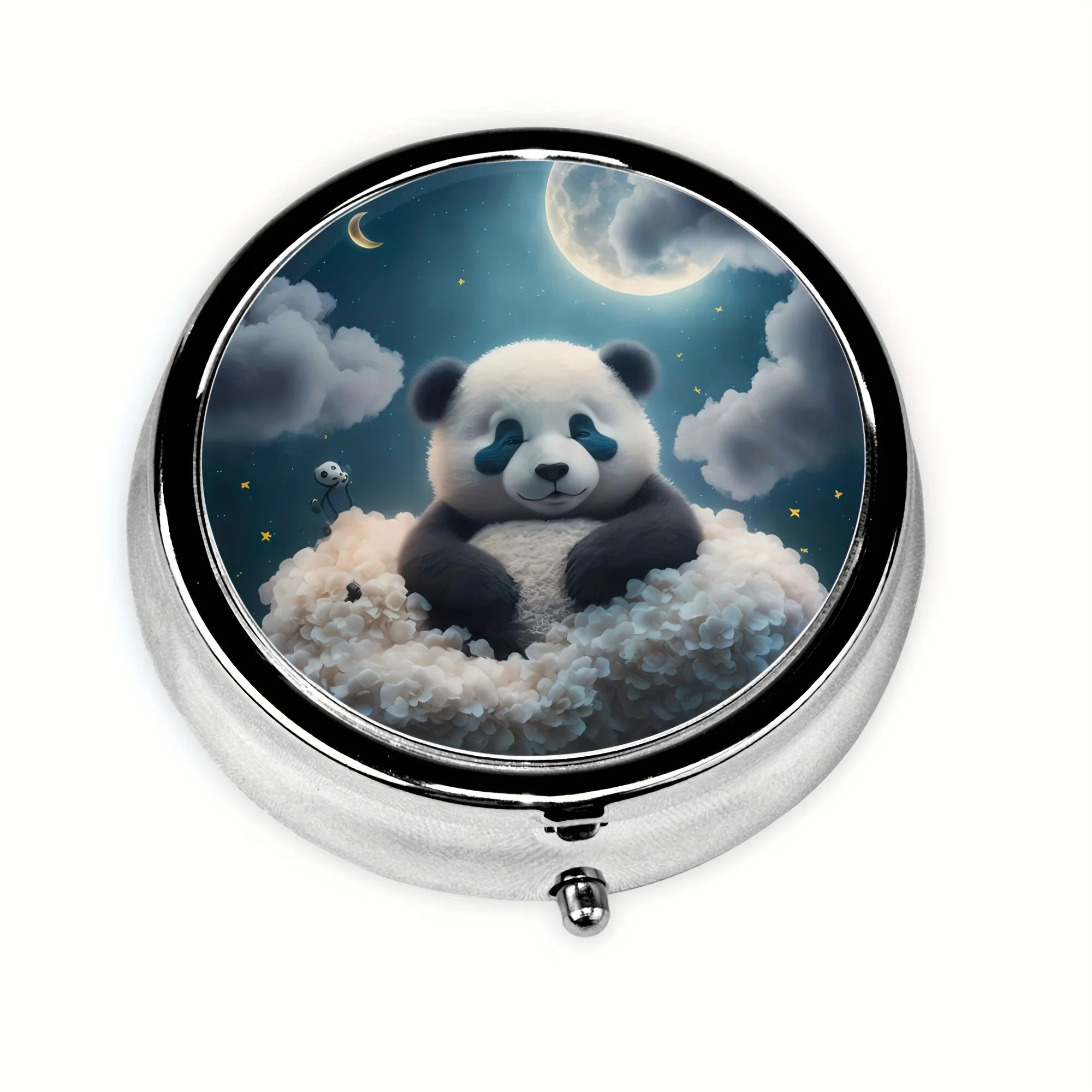 

Коробка для таблеток Dream Panda, органайзер для таблеток с 3 отделениями, миниатюрная коробка для таблеток, Женский кошелек, для кармана или кошелька