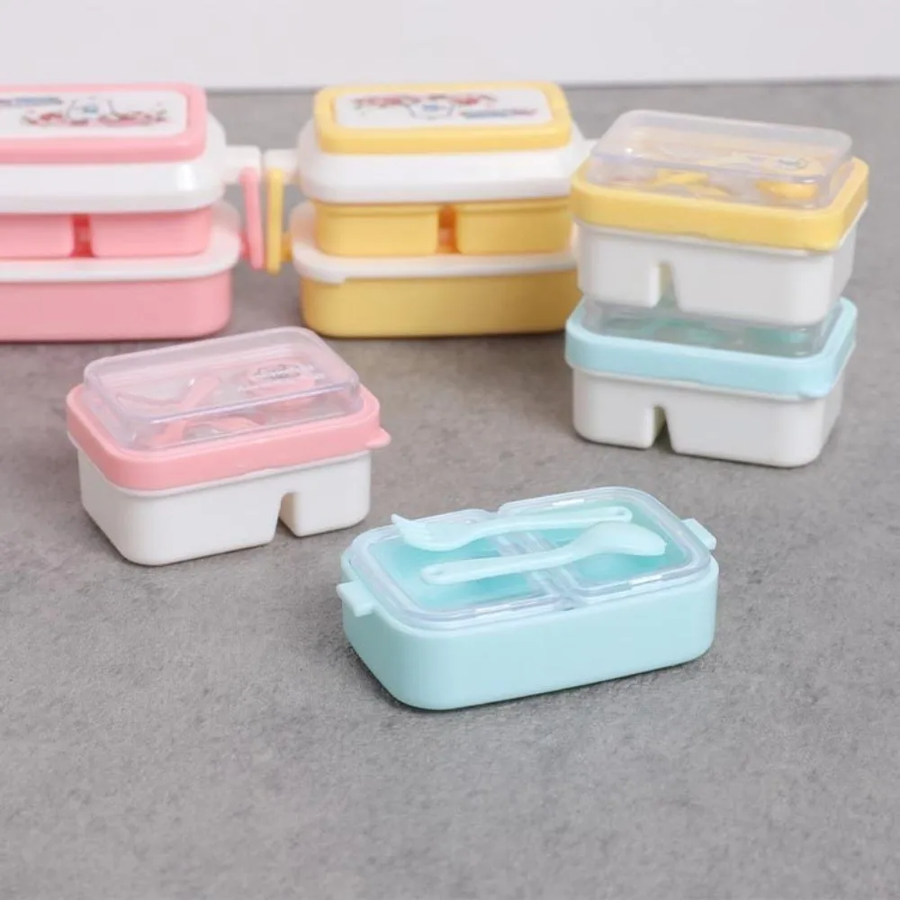 1:6 Doll House Dccessories Dollhouse Lunch Box Set Miniature Kitchen Props Simulated Dinner Box Cartoon Bento Box Model