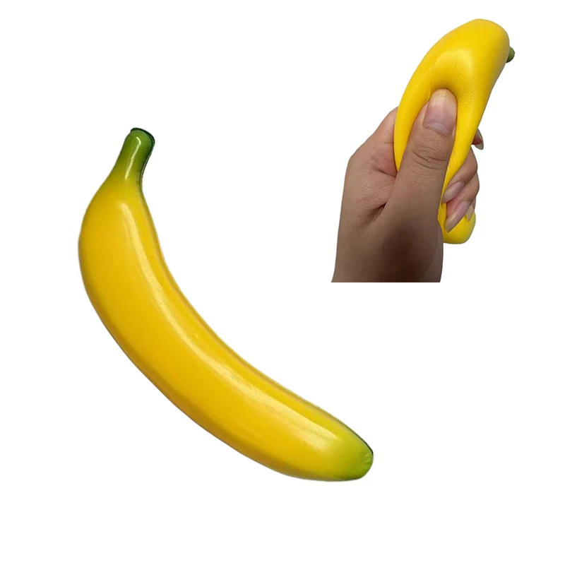 Jouet anti-stress banane souple pour adultes, jouet à presser en forme de fruit géant à remontée lente, amusant pour soulager le stress et réduire la pression
