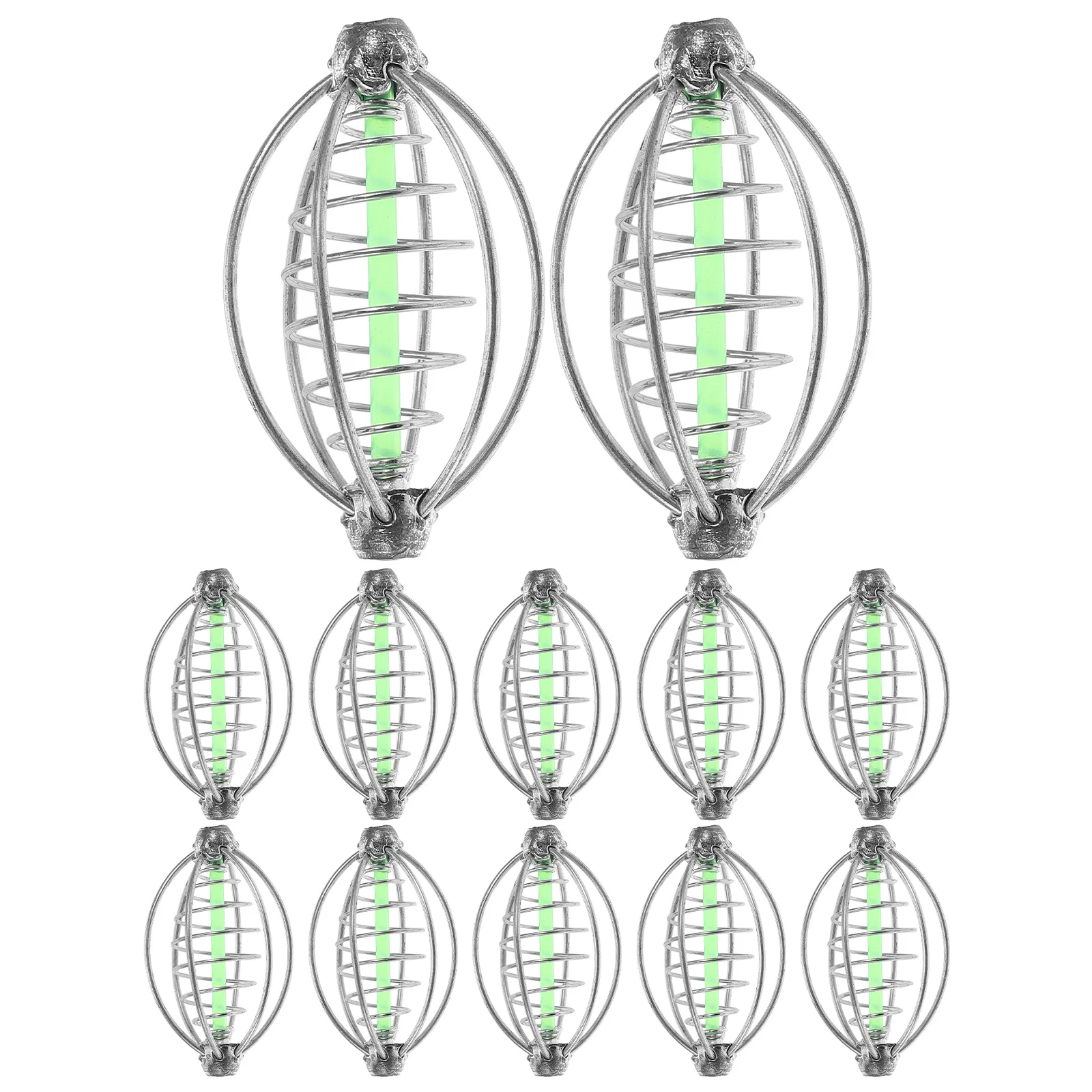 

12 Pcs Fishing Feeder Cages Bait Trap Silver Carp Accessories Holder Gear Lightweight Portable Reservoir Fishing Needs