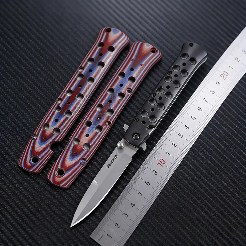 3 Colors CNC Knife G10 Material Handle Scales With Back Spacer for ColdSteel Ti Lite 4” 26SP Knives Replace Accessories