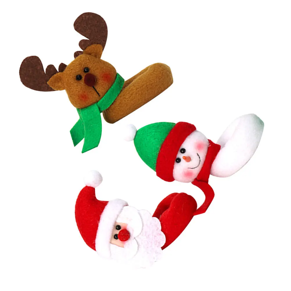 

3Pcs Christmas Wine Glass Charms Santa Claus Elk Snowman Markers Reusable Drink Tags Party Cup Identifiers Holiday Fun
