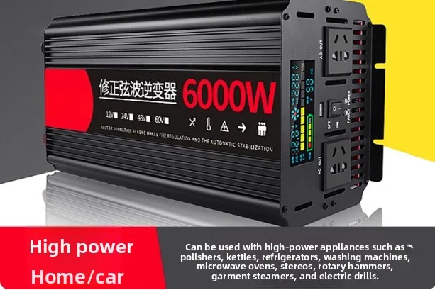 3000w 6000w Pure Sine Wave Inverters 12V 24V 48V to 110V 220V Multiple Voltage Dc To Ac Power Inverter