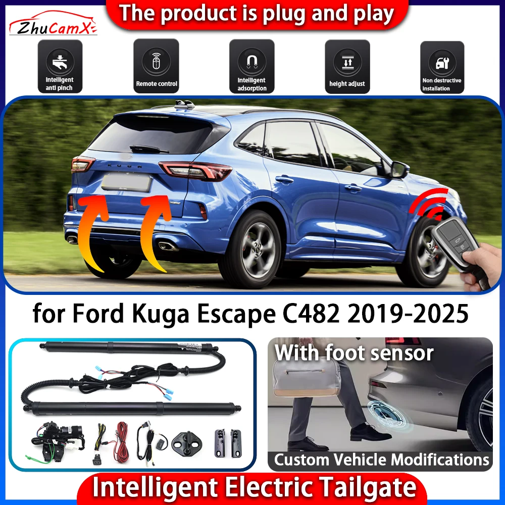 

ZhuCamX Smart Powered Tailgate System for Ford Kuga Escape C482 2019-2025 Automatic Intelligent Electric Trunk Lift Control Kit