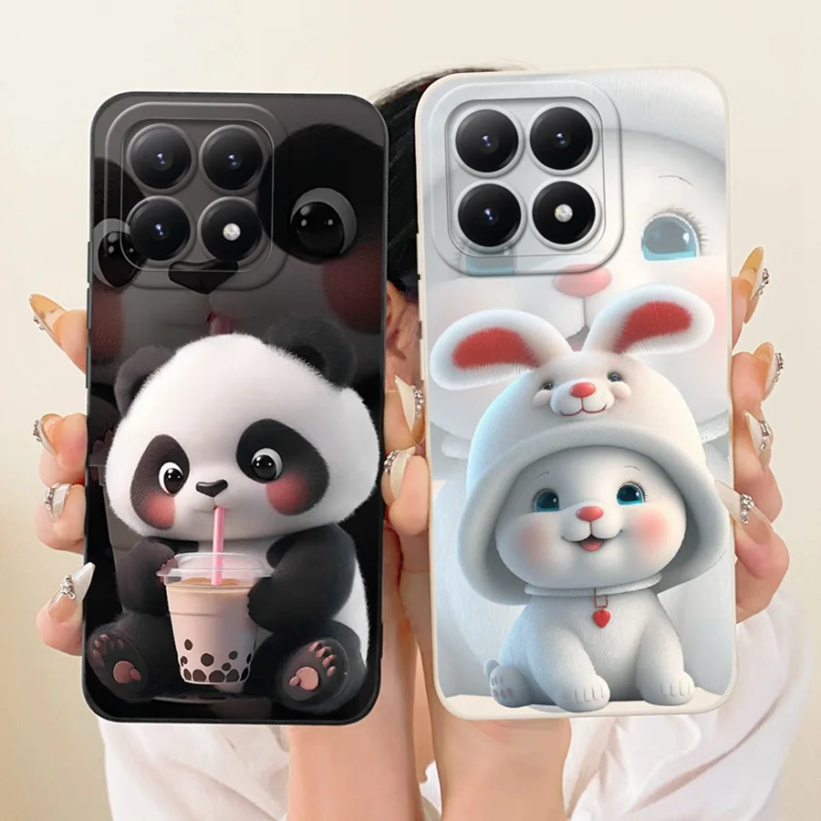 Pour Xiaomi Mi 15T Pro Coque mignon Panda belle Coque de lapin Coque de téléphone en Silicone souple pour Xiaomi 15T 15 T Pro Coque arrière