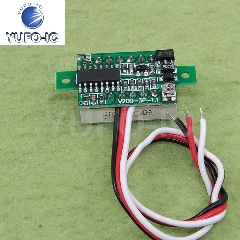Free Ship 1PCS 0.36 V20 Three Line 0-99V Digital Display Digital Dian Ya Biao Tou To External Power Supply