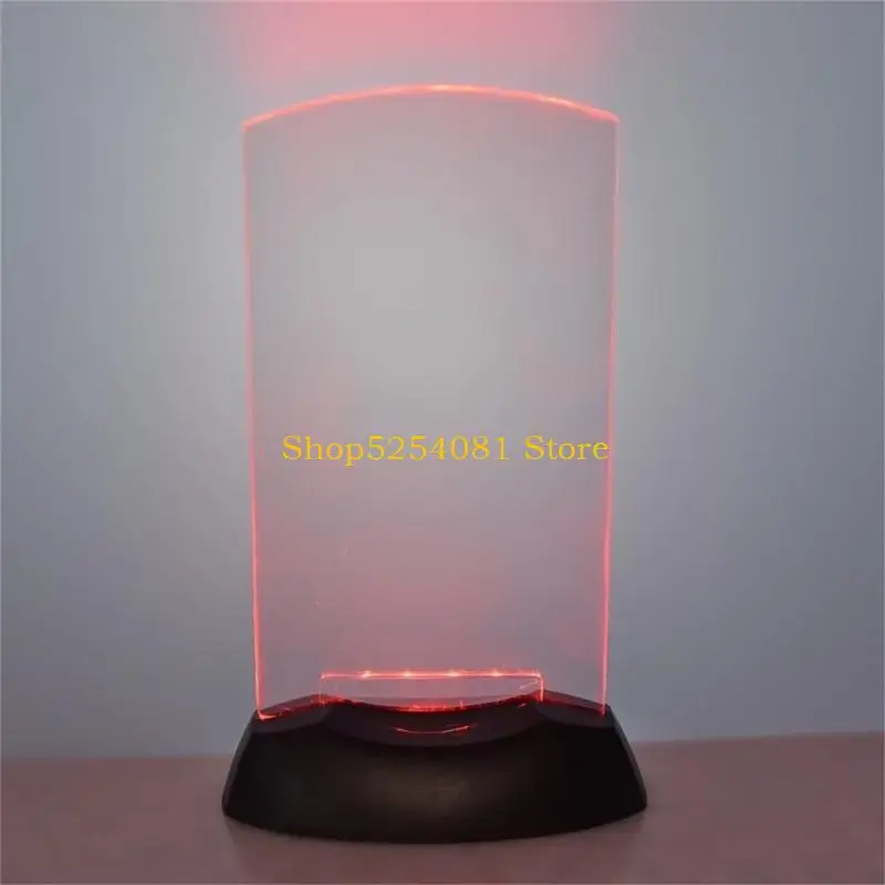 AXYC Elegant Plastic LED Glowing Board Portable Sign Holder with Color Lights for Outdoor Parties and Cafes
