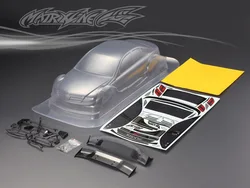 1/10 C63 Coupe RC PC body shell 195mm width Transparent drift body shell with Lampshade mirror for 1/10 hsp hpi trax Tamiya