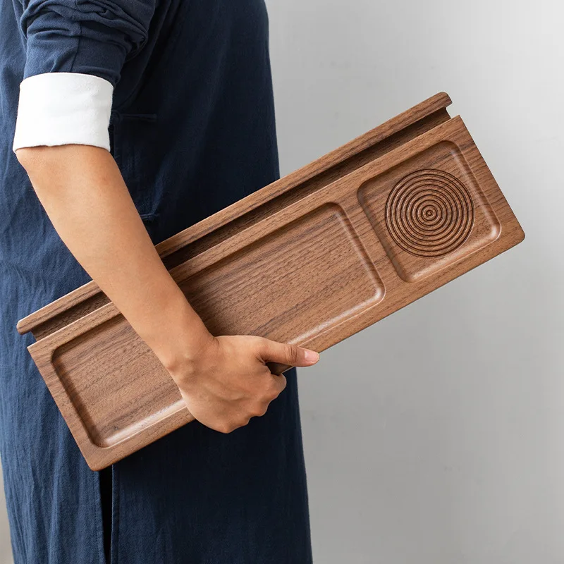 

Black walnut tray tea tray household small tea table Japanese simple dry brewing tray tea set tray wooden