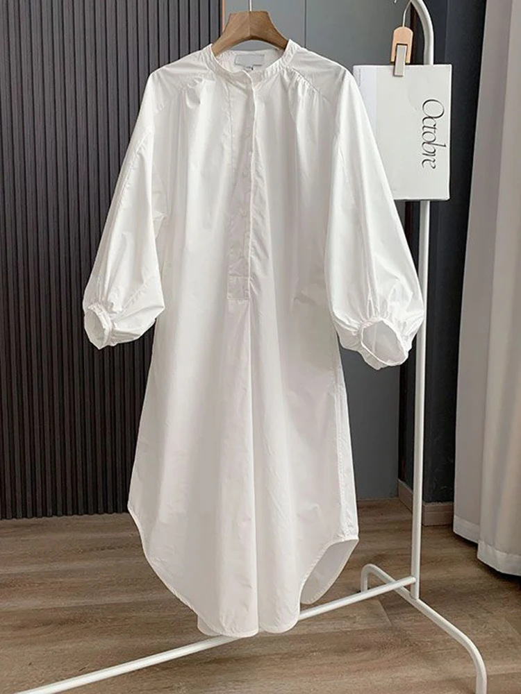 2024 Summer New He Sui Same Style Casual White Loose Single breasted Long Shirt  blusas de mujer bonitas y baratas