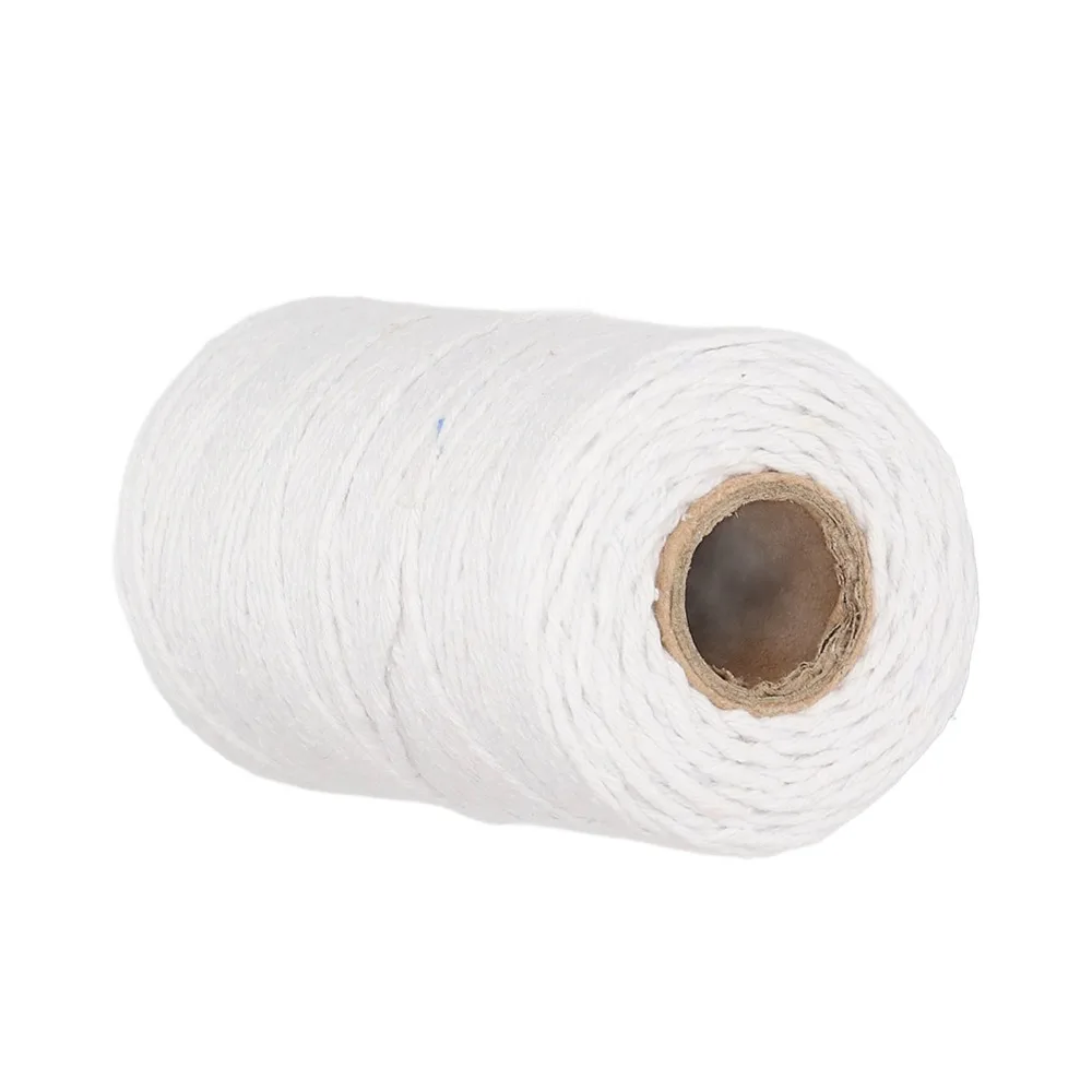 3Pcs Durable 984 Feet Length Macrame Cord Soft Texture Cotton Twine Packing String For Gardening