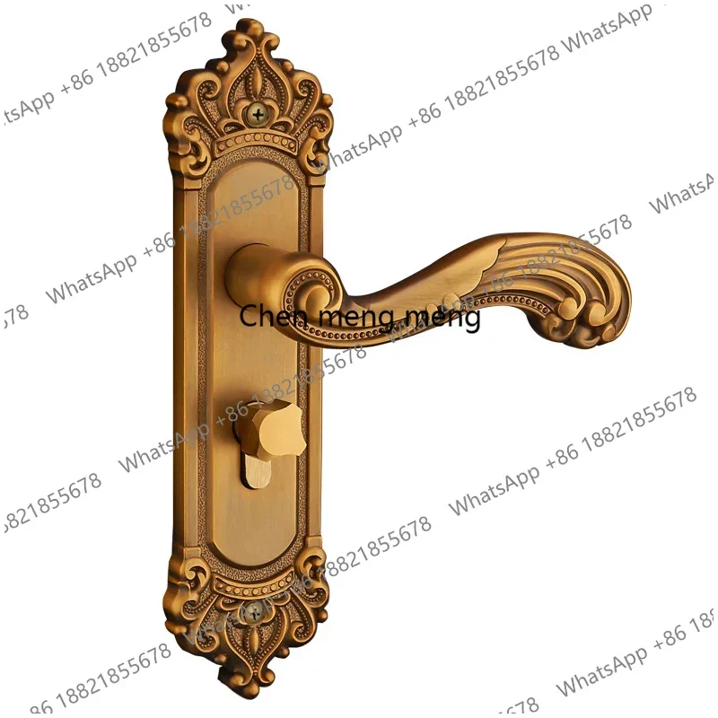 

Vintage Retro Mortise Lock Interior Door Lock Latch Bedroom Lever Handleset Yellow Antique Wood Door Handle Mechanical Door Lock