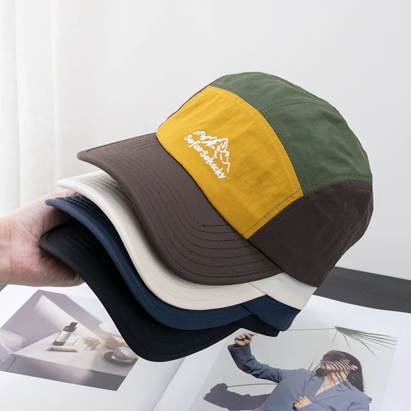 Men Women Baseball Cap Summer Quick Dry Breathable Color Match Adjustable Sun Hat Golf Tennis Running Hiking Camping Fishing Hat