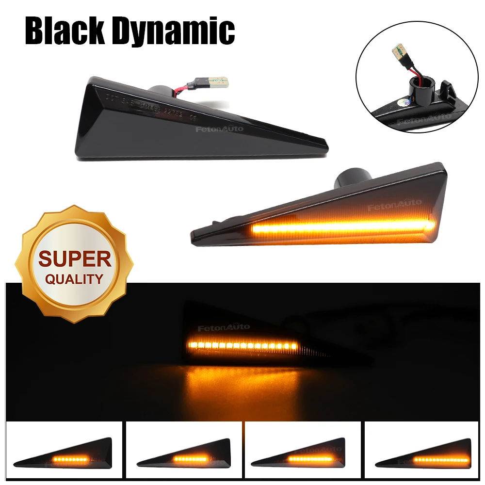 Dynamic LED Flashing Turn Signal Side Marker Light for Renault MK4 Vel Satis Wind Avantime Megane 2 Scenic 2