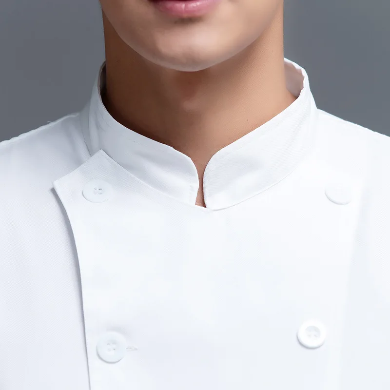 Chef Overalls Men's Short-Sleeved Summer Hotel Catering Work Clothes Kitchen Cake Shop Baking Clothes Breathable Thin