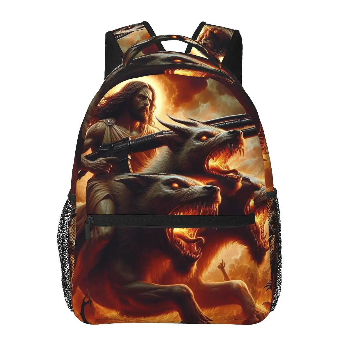 

Jesus And Dragons Backpacks Boys Girls Bookbag Students School Bags Cartoon Travel Rucksack Shoulder Bag Large Capacity