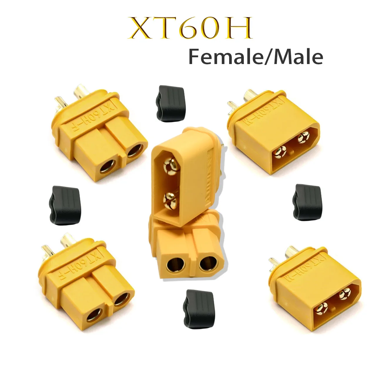 10 Pairs Amass XT60H Upgrade Male Female Plug Connector Adapters forRemote Control Toy Part Lipo Battery ESC Accessory