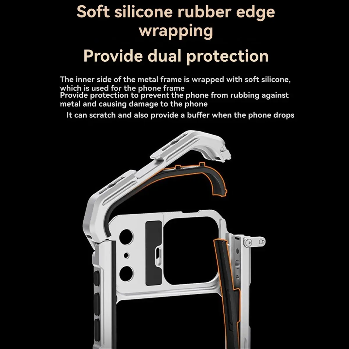

(A03R) For IPhone 17 Pro Max Metal Rabbit Cage Quick Release Video Rig Phone Stabilizer Cage Expansion Accessories