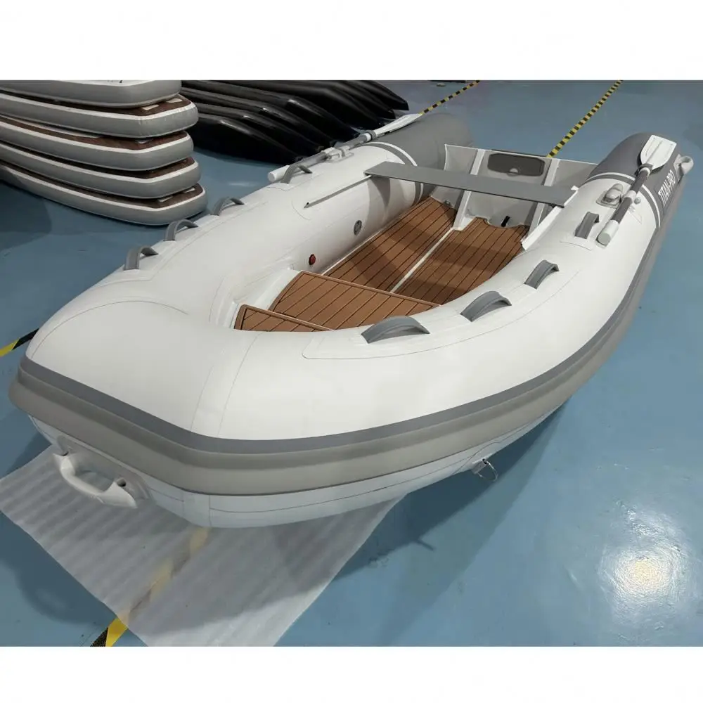 4.8m Aluminum RIB 16ft Center Console Hypalon PVC Inflatable Boat 8 Person Rigid Hull Deep V Yacht Tender