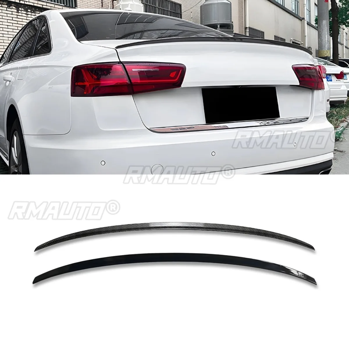 

Car Rear Wing Rear Trunk Spoiler Diffuser Protector Body Kit For Audi A6 C7 2012-2017 Car Accessories