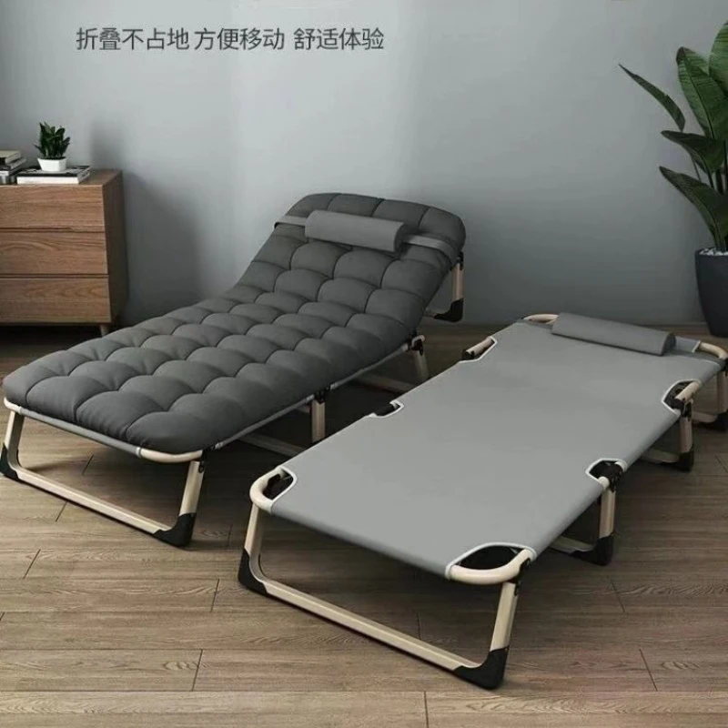 Folding Bed, Single Bed, Multifunctional Home Use, Folding Portable Lounge Chair, Hospital Care, Simple Nap, Marching Bed