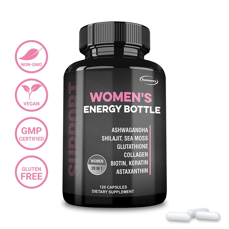 

Women's Energy Supplement - It Helps Improve Mood, Balance Hormones, Provide Energy, and Boost Metabolism, and Non-GMO