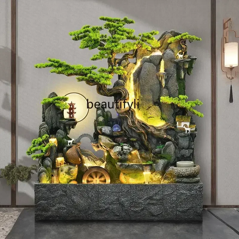 

new styleLarge rockery, flowing water fountain, courtyard, garden decoration, outdoor fish pond landscaping