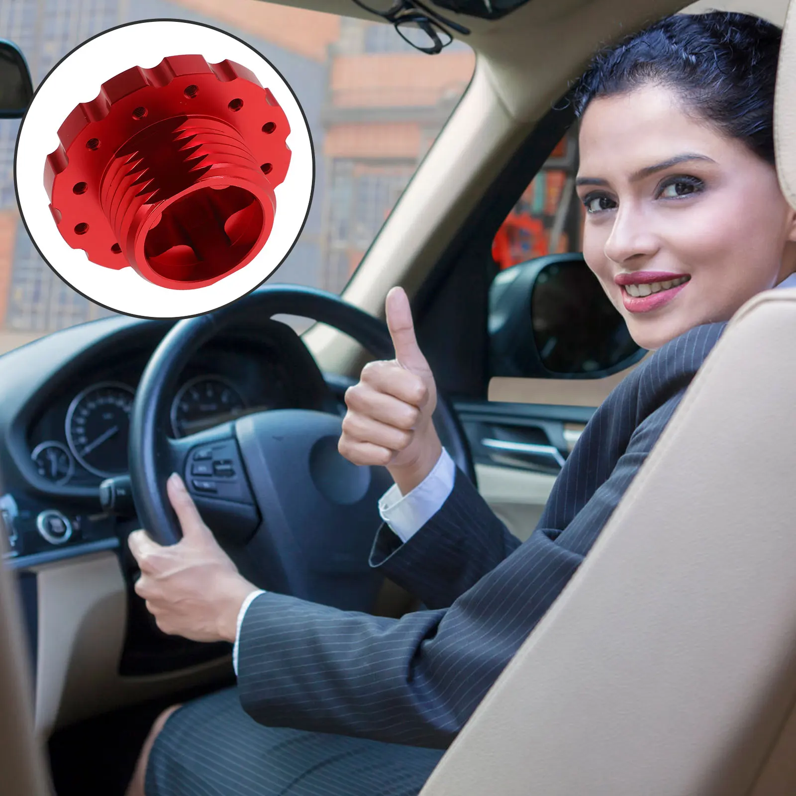 

Alloy Hub Replacement Universal Car Steering Wheel Base Connector Quick Release Steering Wheel Adapter Durable Compatible With