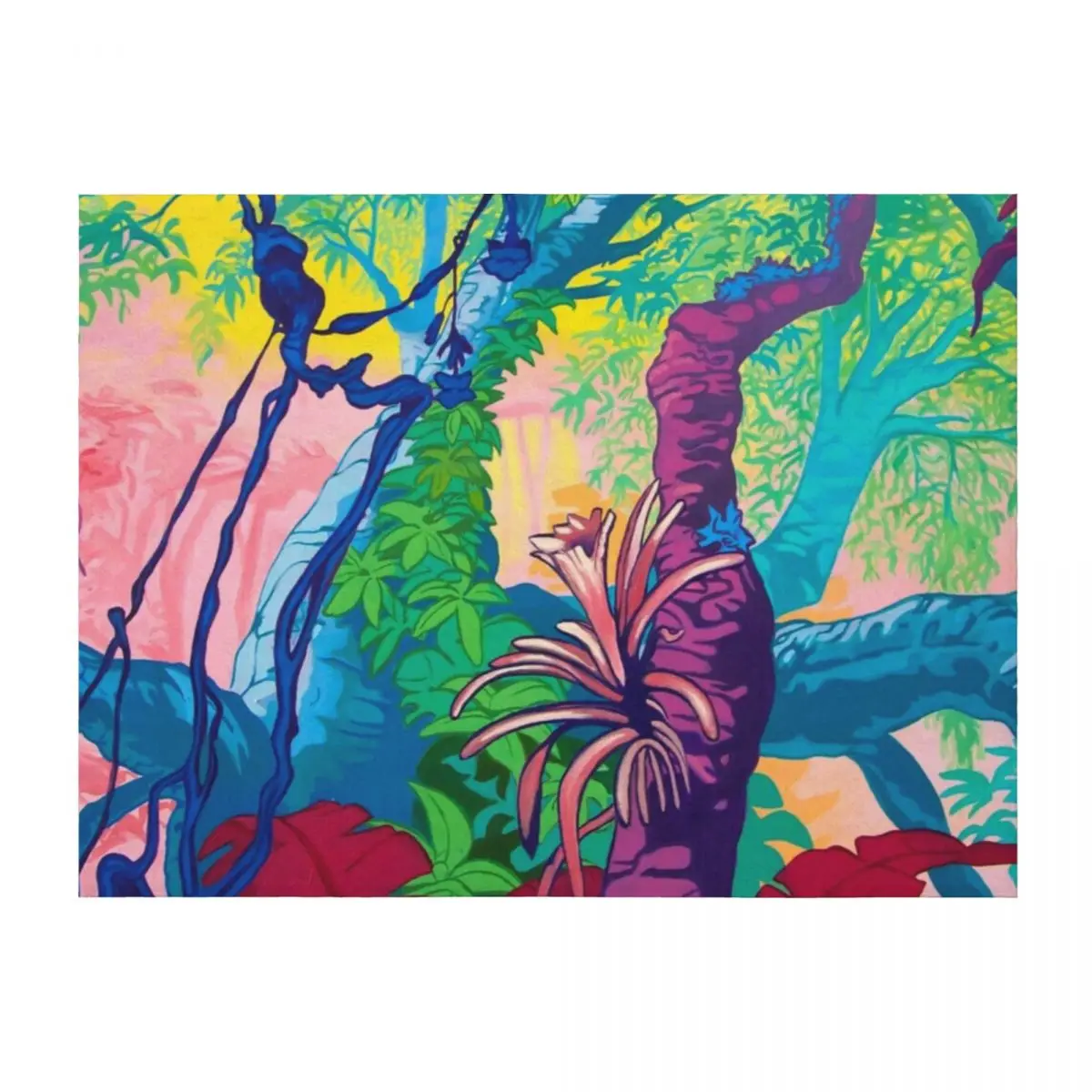 

Jungle Throw Blanket Sleeping Bag Soft Plaid Multi-Purpose sofa bed Blankets