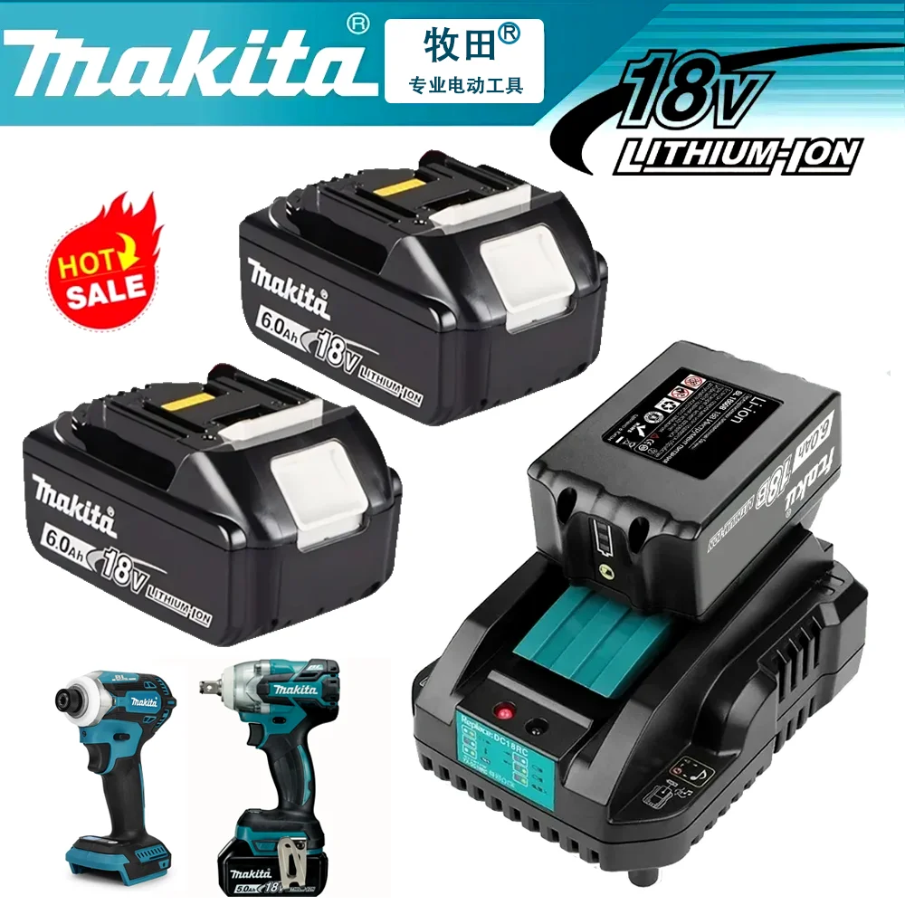 

Genuine Makita 18V Battery 6Ah BL1850B Li-ion Replacement Battery BL1850 BL1860B BL1860 BL1840B BL1830B BL1830 LXT-400 RU