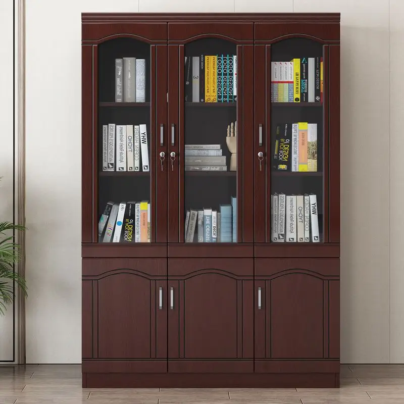 

Office file cabinet, bookcase, bookshelf floor to wall with glass door, storage data cabinet with lock, storage file cabinet
