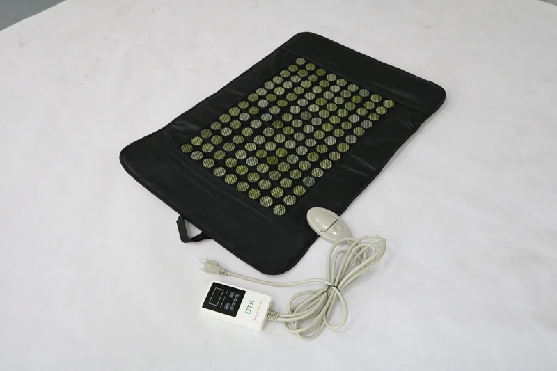 21 x 31 Inch Massage Cushion Infrared Back Heated Pad Jade Far Infrared Heating Pad for Back Pain and Cramps Relief