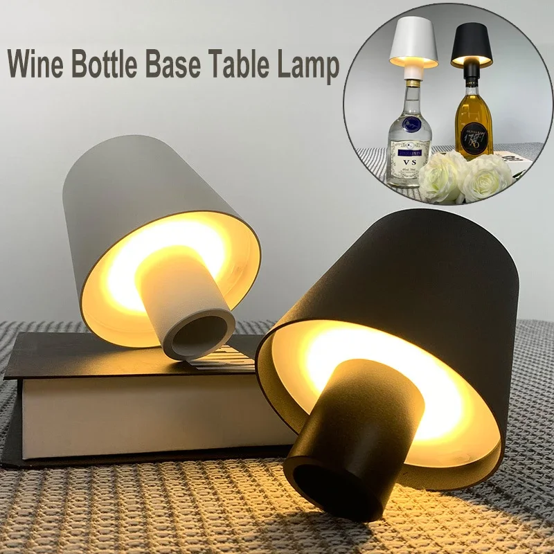 Wireless Desk Lamp LED Creative Wine Bottle Lamp Detachable Portable Charging Atmosphere Decorative Lamp