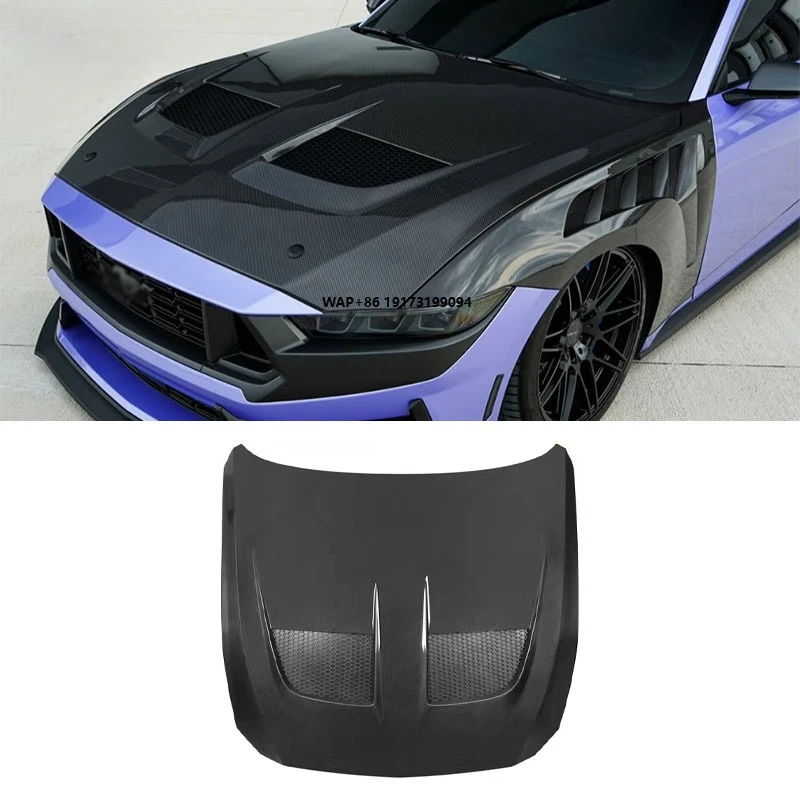 

Карбоновый капот в стиле GTD для Mustang 2024+ (замена штатного), крышка двигателя, детали для автомобиля