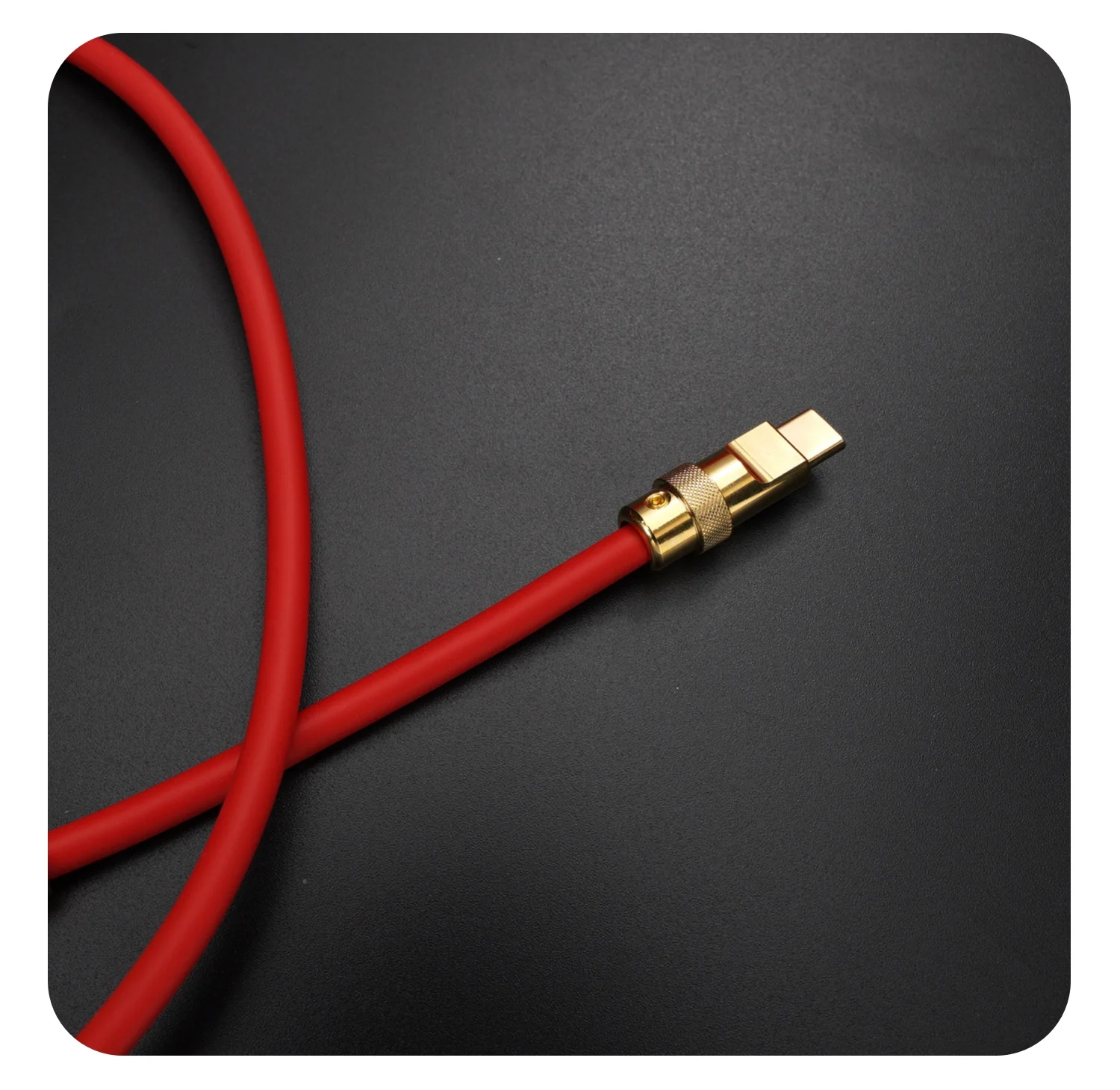 Handmade DIY Customized Computer Mechanical Keyboard Data Cable Super Elastic Series Gold Hardware Red