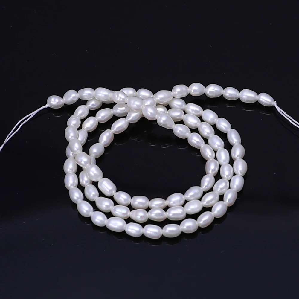 Esiyni AAA 100% Natural Freshwater Pearl Fashion All-in-one Oval Bead Accessory DIY Jewelry Necklace Bracelet Pearl Holiday Gift