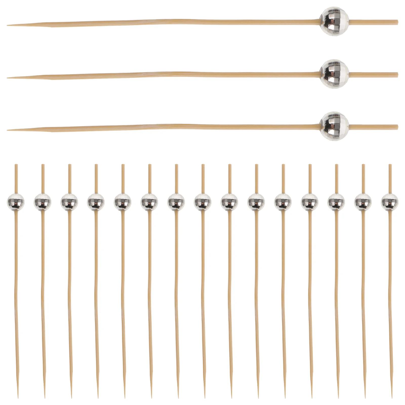 

Cocktail Skewers Picks Party Fruits Bamboo Drink Stirrers Toothpick Convenient Supplies
