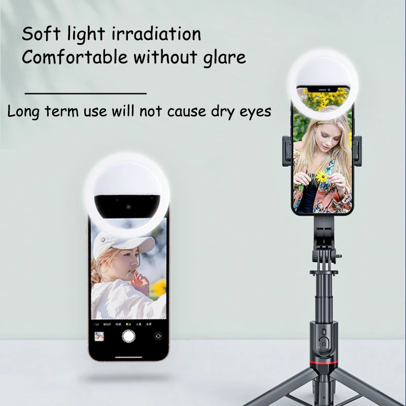 Selfie LED Ring Fill Light Portable Mobile Phone 28 LEDS Selfie Lamp 3 levels Lighting Luminous Ring Clip For All Cell Phones