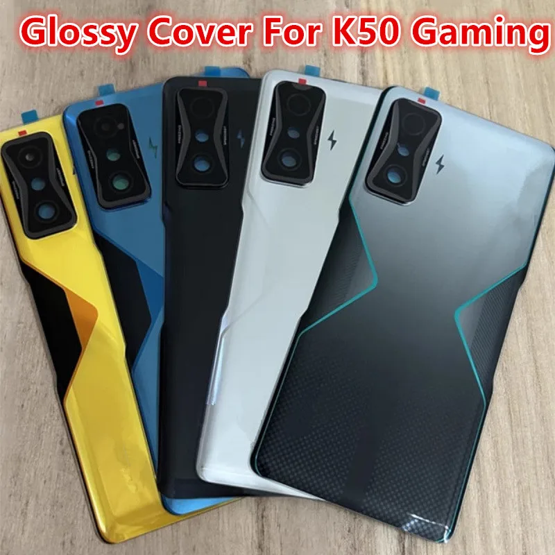 

K50Game Housing For Xiaomi Redmi K50 Gaming 6.67" Battery Back Cover Glass Door Repair Replace Rear Case + Camera Lens 21121210C